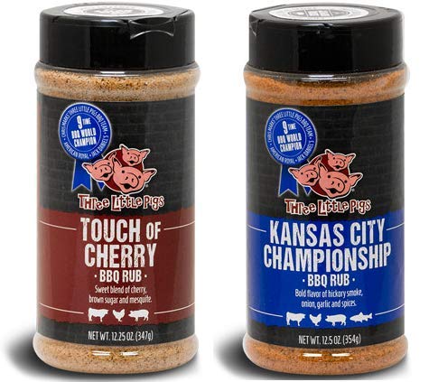 Three Little Pigs Combo Pack - Touch of Cherry (12.25 oz) - Kansas City Championship (12.5 oz) - 2 Pack - Large Size