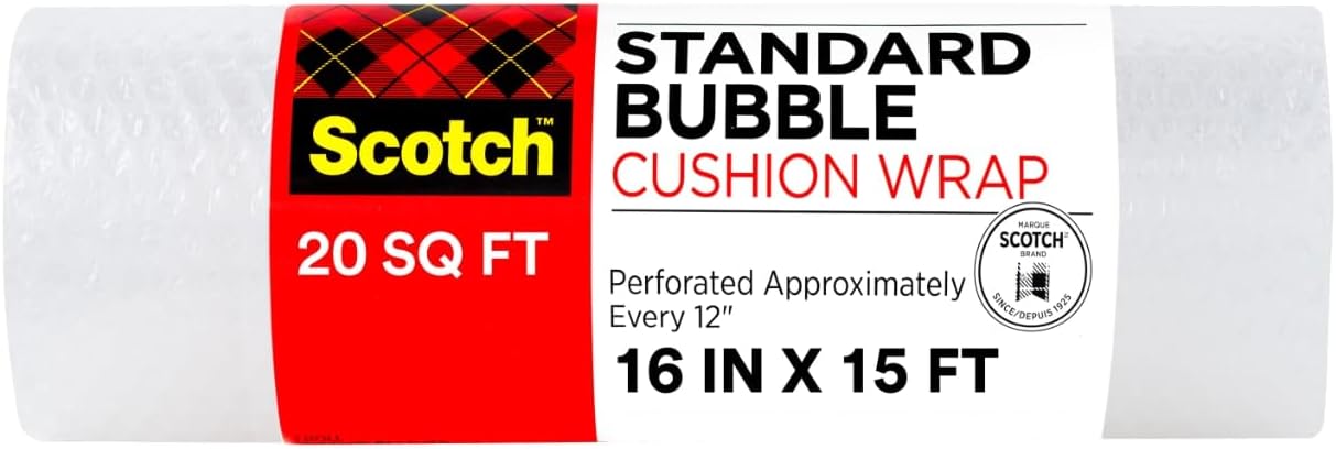 Scotch Cushion Wrap, 16 in x 15 ft., 1 Roll/Pack (7924)