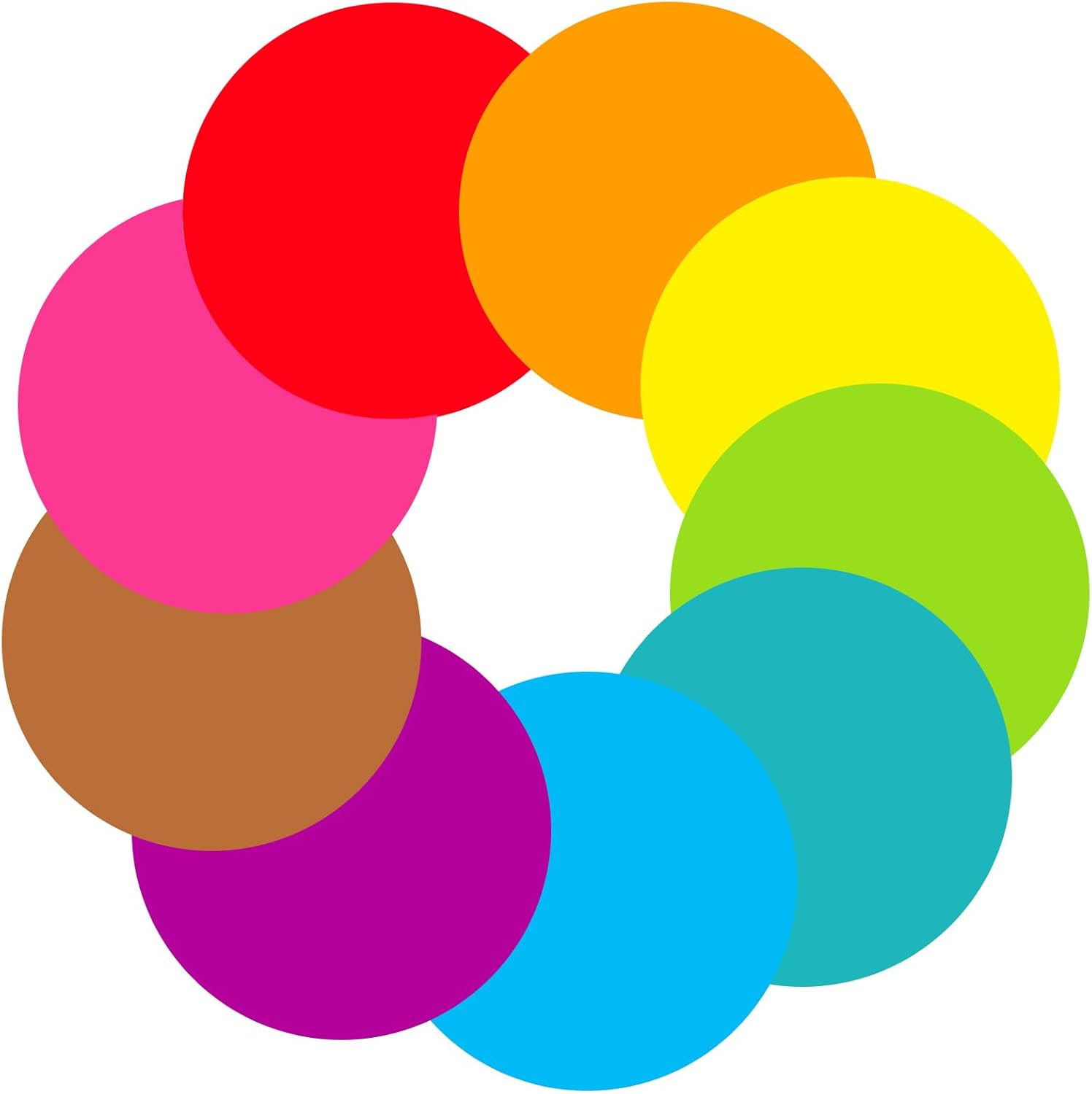 FindFunFine 6 Inch Classroom Floor Stickers 36 Pack Multicolor Classroom Supplies Spots Decor for Line Up Markers Vinyl Self Adhesive Stickers Teachers Supplies