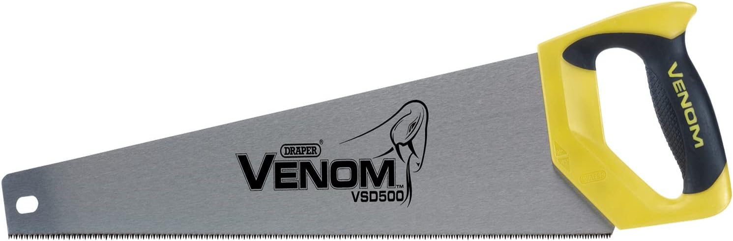 Draper Venom 82195 Second Fix Double Ground Handsaw (500 mm), Yellow
