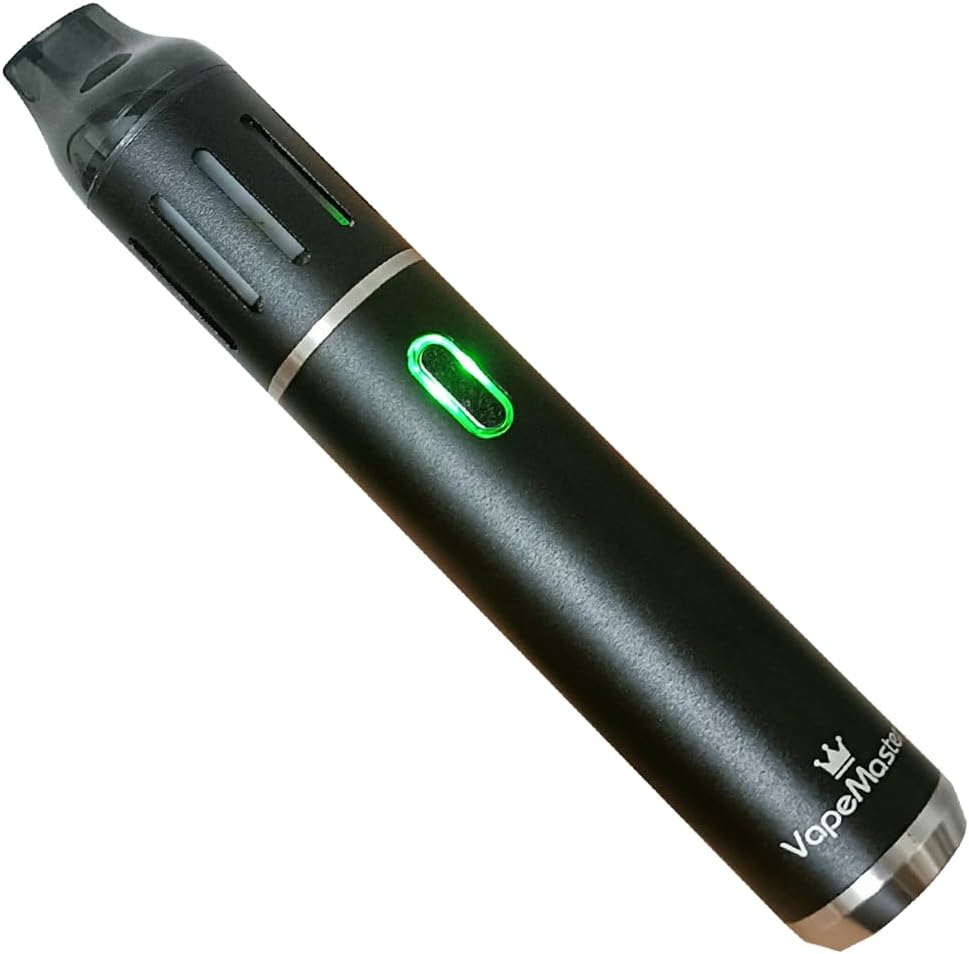 VapeMaster Skywalker Portable Herbal Vaporizer Dry Herb Vaporizer Pen - Temperature Control, Ceramic Chamber, Pure Clean Vapor - Version 3 - (Aluminum Black)