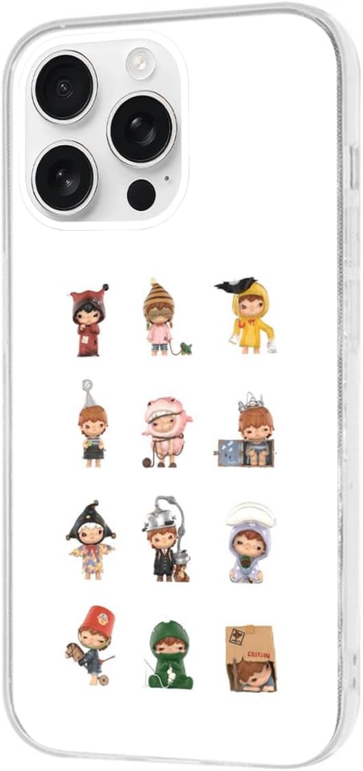 Phone Case Compatible with Hirono Funny Transparent Popmart Max Pro Echo Waterproof Scratch Series Plus 15 Series Accessories