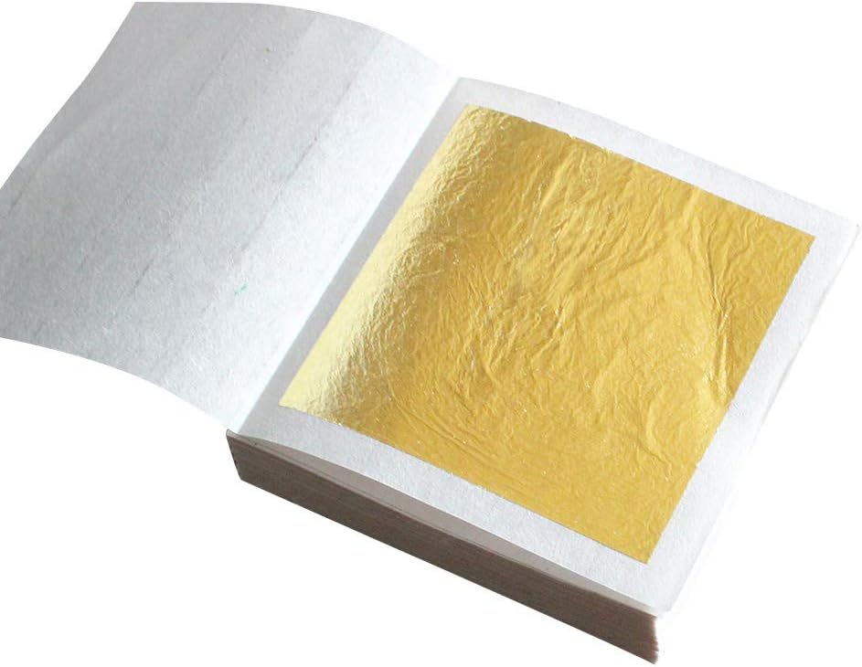 Edible Gold Leaf Sheets 30 Gold Leaf for Cake Chocolates Decorating, Bakery Pastry Cooking, Makeup Health & Spa,Gilding Crafting,Gilding Dessert Decoration, DIY Arts Project, 4.33 x 4.33cm (Gold-30)