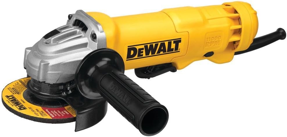 DEWALT Angle Grinder, 4-1/2-Inch, 11-Amp, 11,000 RPM, With Dust Ejection System, Corded (DWE402W)