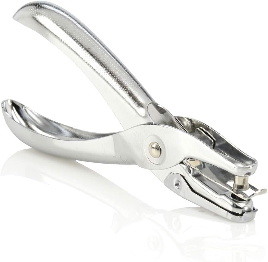 Swingline 1 Hole Punch, 5 Sheet Capacity Hole Puncher, Single Hole Paper Punch, Chrome (74005)