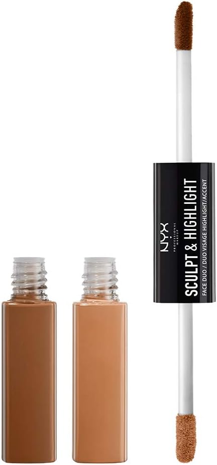 NYX Professional Makeup Sculpt & Highlight Face Duo Cream Contour -Chestnut/Sand, 0.021 kg
