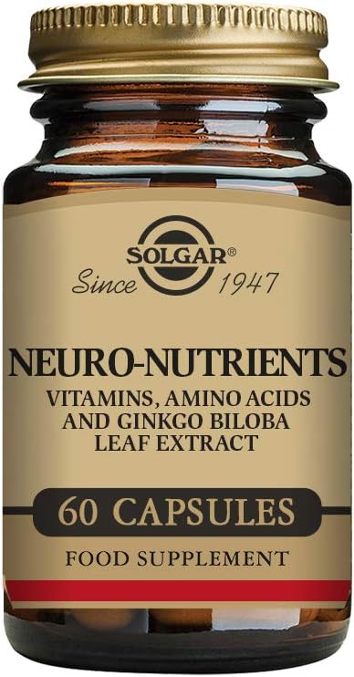 Solgar Neuro-Nutrients Vegetable Capsules - Pack of 60 - For Mental Clarity, Alertness and Mood Regulation - Vegan, Gluten Free and Kosher