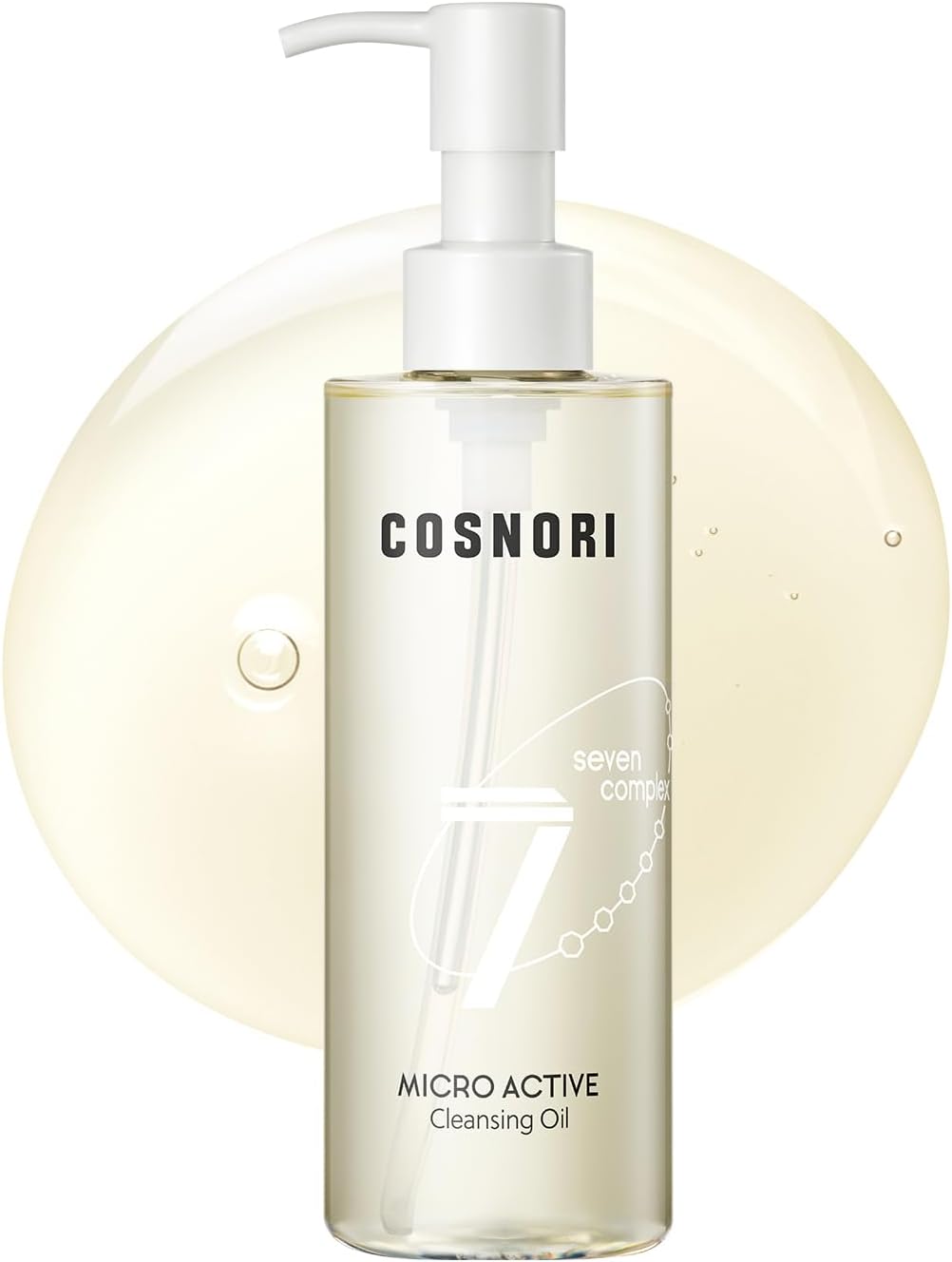 COSNORI Micro Active Cleansing Oil – Korean Vegan Facial Cleansing Oil, Fresh and Light Finish – Gentle Makeup Remover for Face, Hypoallergic, Fermented Oil Complexes, 6.7 fl.oz.