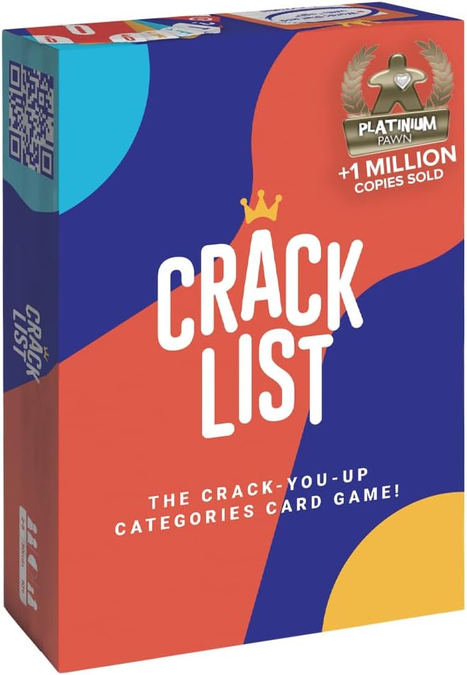 CRACK LIST | Fast-Paced Category Card Game for Family, Friends & Parties | Ages 10+ | 2–8 Players | 30-Min Game | Fun Board Game for Kids & Adults | Perfect for Travel, Game Nights & Pre-Drinks
