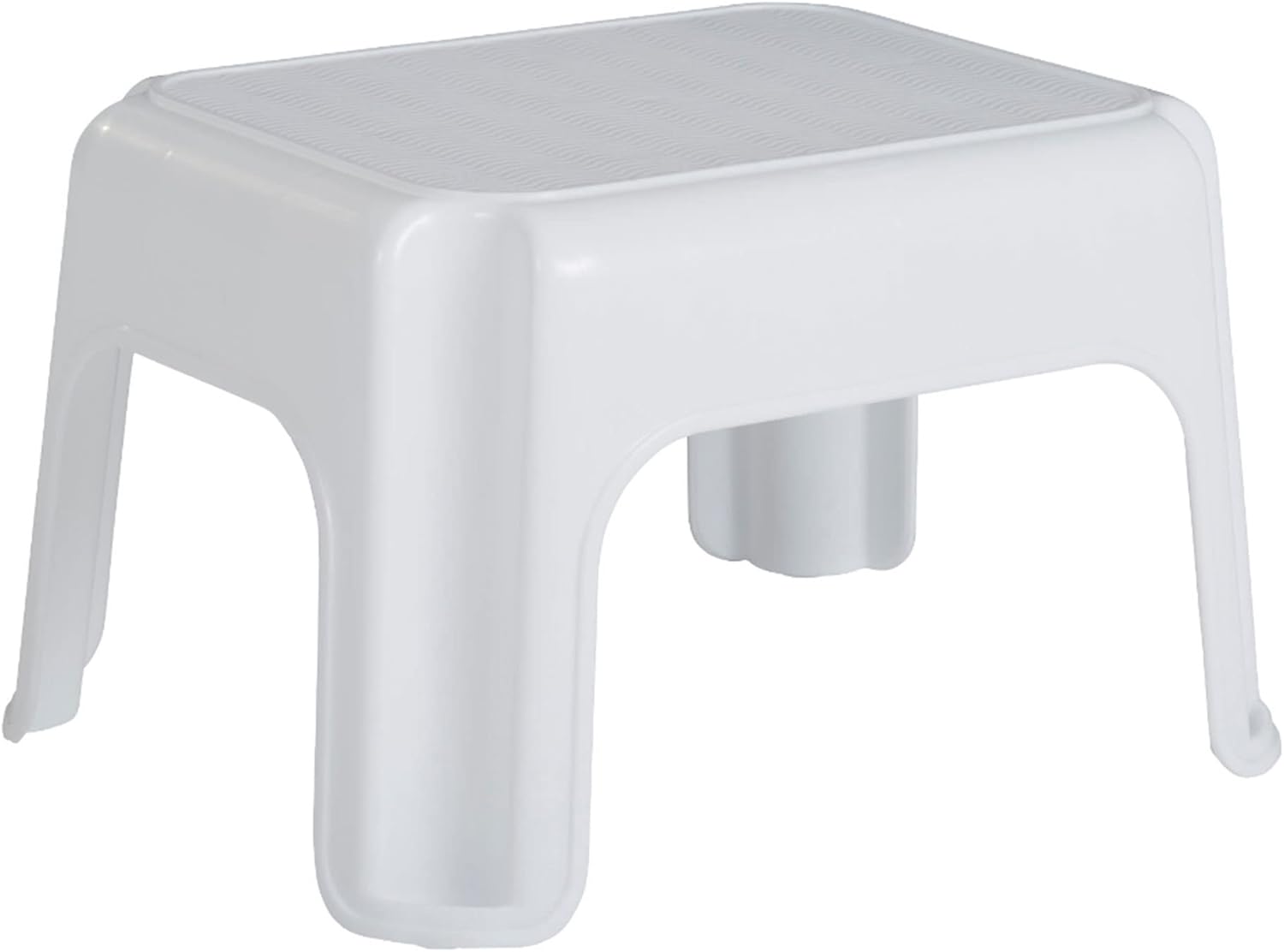 Rubbermaid Step Stool 9.5-Inch High White Plastic Small Single Step Stool for Kids/Adults in Home/Kitchen/Laundry/Garage/Bathroom
