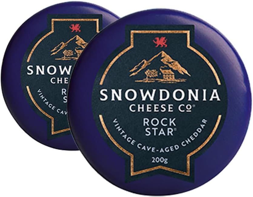 Snowdonia Cheese Company – Rock Star – Cave Aged Cheddar NEW 200g Truckle - Pack of 2