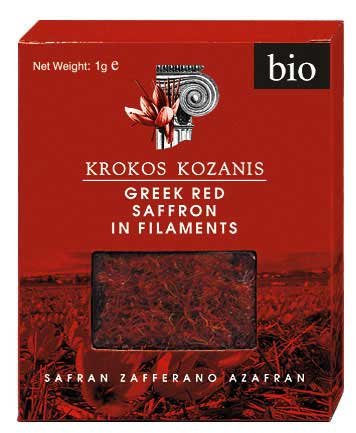 Krokos Kozanis Organic Red Saffron in Flaments 1gx6