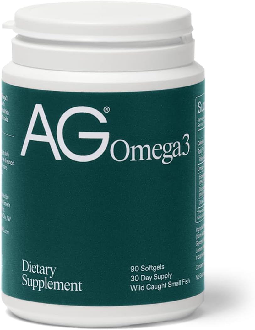 AG1 Omega 3 Fish Oil Softgels – 2000mg EPA & DHA from Wild-Caught Fish, Supports Heart, Brain & Joint Health | 90 Capsules | Athletic Greens Supplement