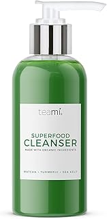 Teami Facial Cleanser with Salicylic Acid, Aloe, Matcha & Sea Kelp - Gentle Organic Acne Face Wash for Makeup Removal - Our Best Hydrating Facial Skin Care for Women of All Skin Types (4oz)
