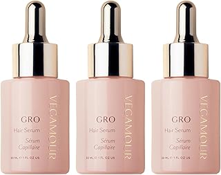 VEGAMOUR GRO Hair Serum 3-Pack, Stock Up & Save On 3-Month Supply, Get Thicker, Fuller Looking Hair In As Soon As 90 Days, Bergamot Scent, 1 fl. oz. each