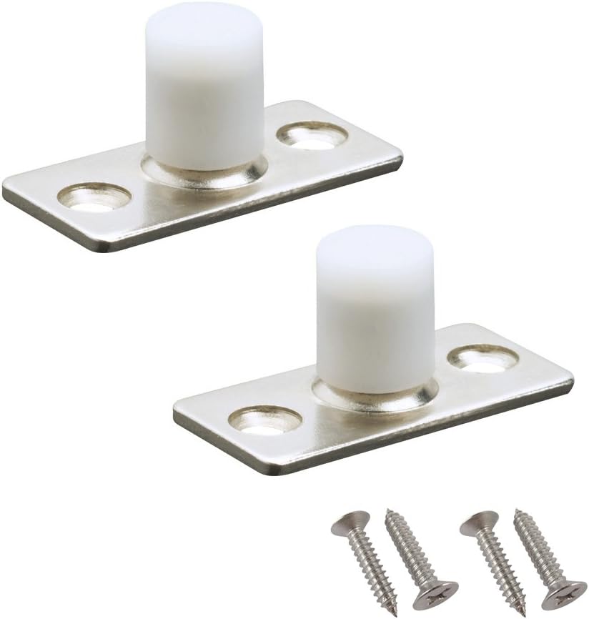 2 Piece Sliding Barn Door Roller Guide, Nylon Guide Wheels Floor Rail Roller Flexible Heavy Duty Metal Hardware for Home Door Cabinets