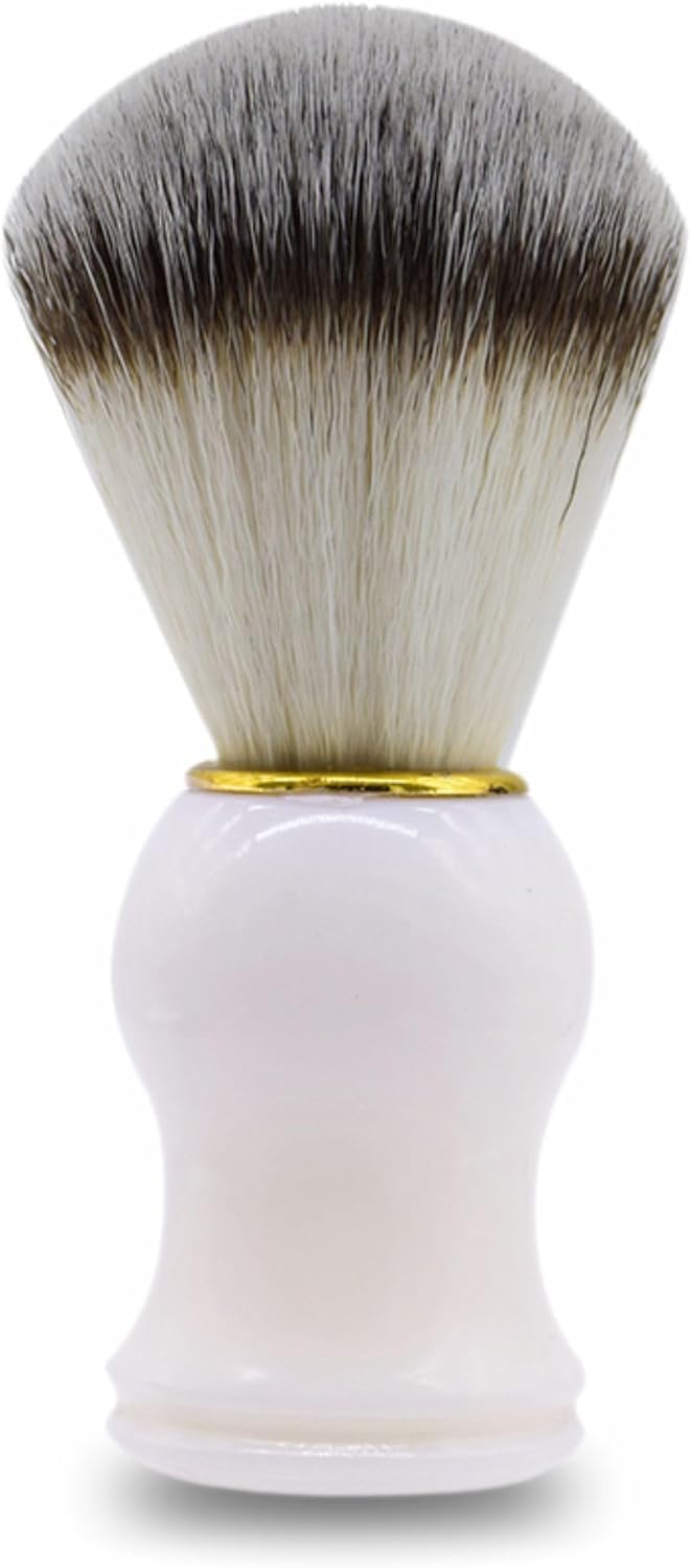 Shaving Brush Smooth And Soft Traditional Shaving Cream Brush Elegant Plastic Handle Hair Shaving Brush Professional Hair Salon Tool Fast Lather Shave Brush For Shaving Cream Foam Or Soap (Pack Of 1)