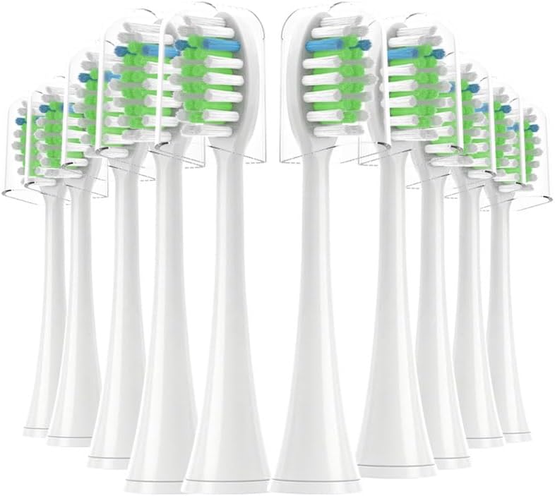 Irvy 10 Pack Replacement Brush Heads Compatible with Philips Sonicare Electric Toothbrush Replacement Heads, White