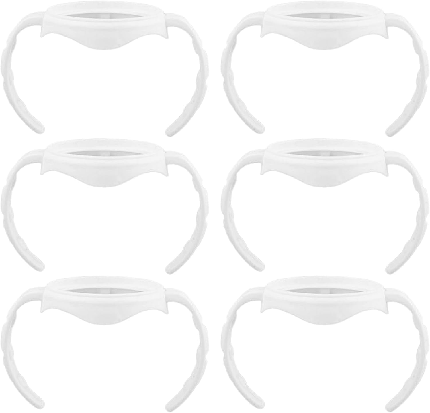 6 Pack Baby Bottle Handles for Evenflo Wide Neck 5oz & 9oz Baby Bottle, Ergonomic Non Slip Grip Easy Changing BPA Free Replacement Holder for Newborn Bottles