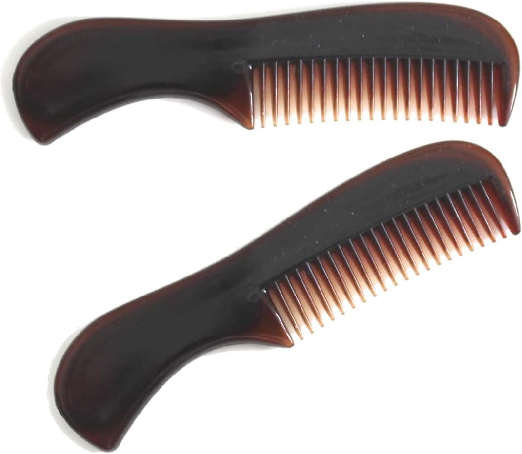 The Beard and The Wonderful Pocket Sized Beard Combs for Men | Stylish & Fine Tooth Comb for On-the-go Men's Grooming | Pack of 2 Moustache & Beard Styling Comb
