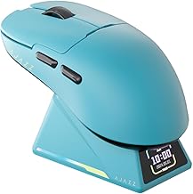 AJ159APEX 8Khz Ultralight Gaming Mouse with RGB Magnetic Screen Charging Dock -30K dpi Optical Sensor - Huanuo 100 Million Click - Ice Sensation Coating Trip-Mode Mice