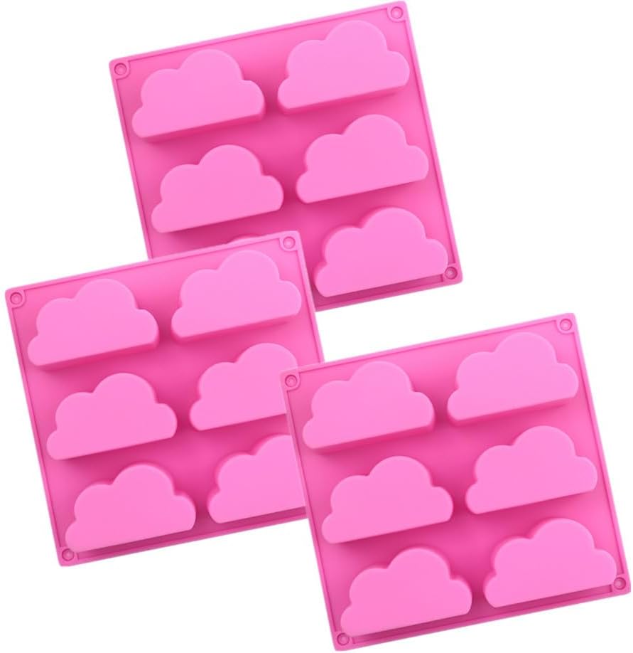 LC 3 Packs Cloud Shape Silicone Candy Mold Bakeware Mould Food Grade Molds for Cake,Soap,Chocolate,Jelly,Pudding