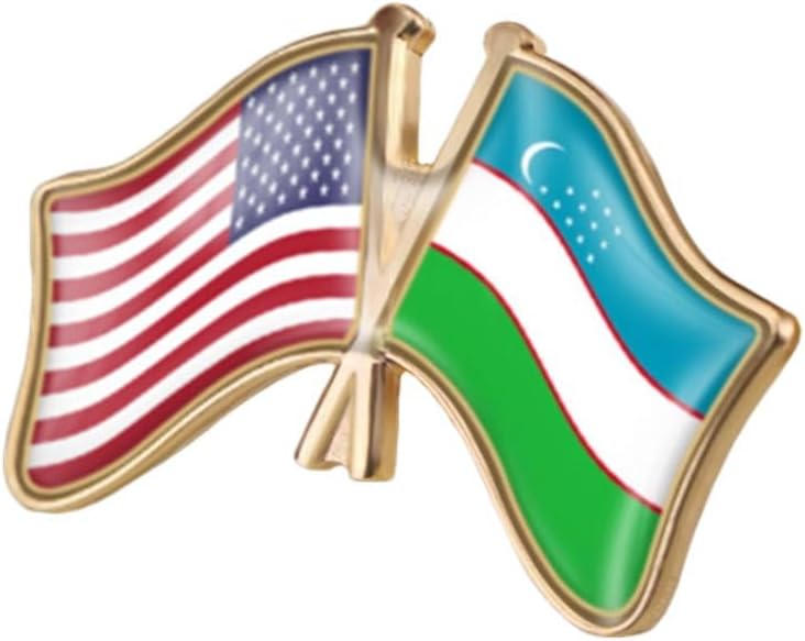 vmcoatdu USA American and Germany Deutschland Friendship Flag Cross Connection Pin Brooch Badge for Hat Cap Clothing Backpack Pin