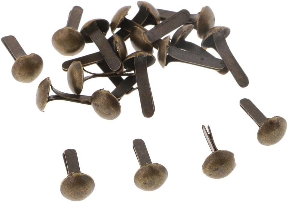 zalati Split Pins 200 Pieces Metal Paper Fasteners Round Head for Scrapbooking Art DIY Craft Paper Project - Bronze