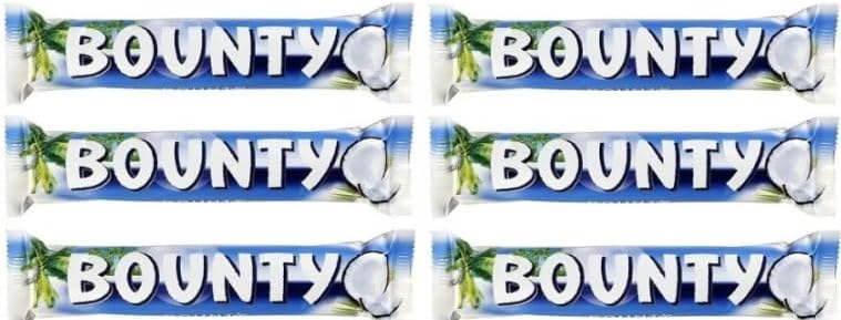 Bounty Milk Chocolate Bar Cocunut Chocolate Bar (57g) - Exotic Coconut Filling Covered in Smooth Milk Chocolate - Pack of 6 for Easter, Birthday, All Ocassion Gift. Sold by Swiss+