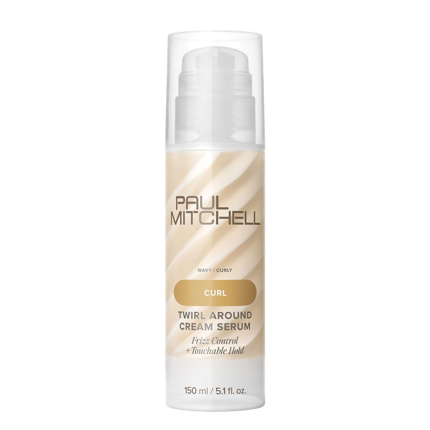 Paul Mitchell Twirl Around Cream Serum, Frizz Control, Touchable Hold, For Curly + Wavy Hair, 5.1 fl oz