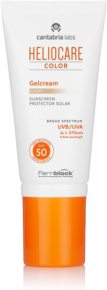 Heliocare Colour Gel Cream Light Tinted Sun Protection SPF 50 UVB UVA Protection 50 ml