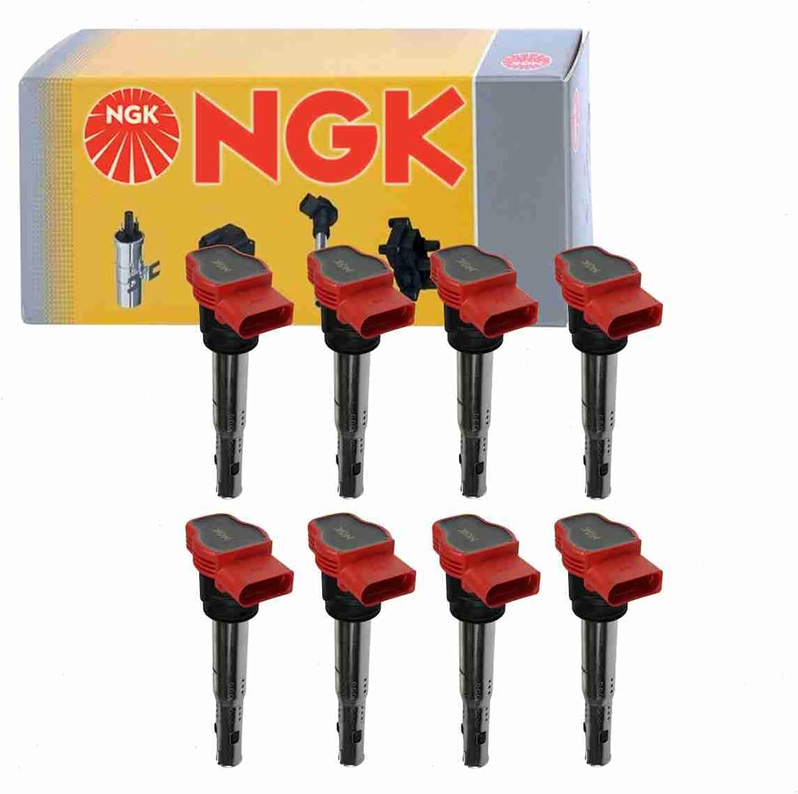 8 pc NGK Ignition Coils compatible with Audi R8 4.2L V8 2008-2015