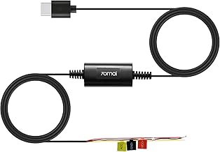 70mai Hardwire Kit UP03, USB Type-C for 70mai Car Dash Cams, 12V-30V to 5V/2.4A, Low Voltage Protection, 24 Hour Parking Surveillance Power Supply for 70mai Dash Cam Omni, A810, M500