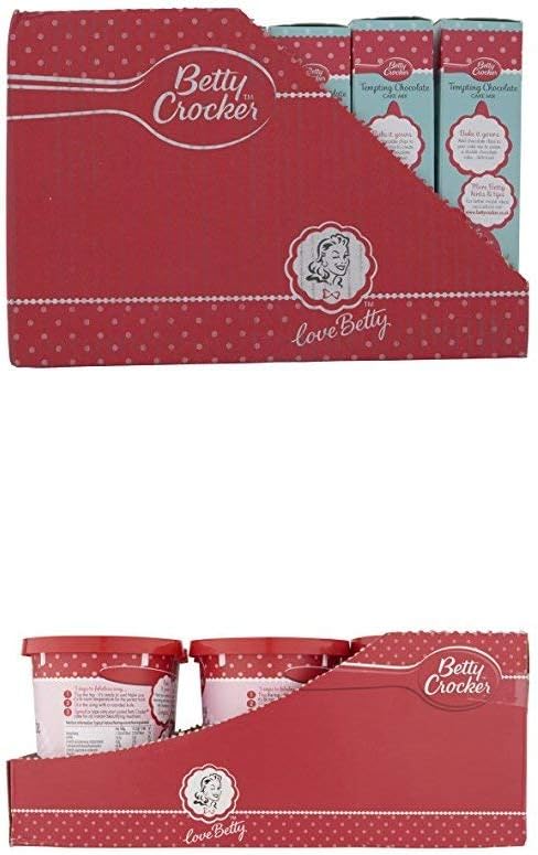 Betty Crocker Tempting Chocolate Cake Mix with Milk Chocolate Icing, Pack of 6