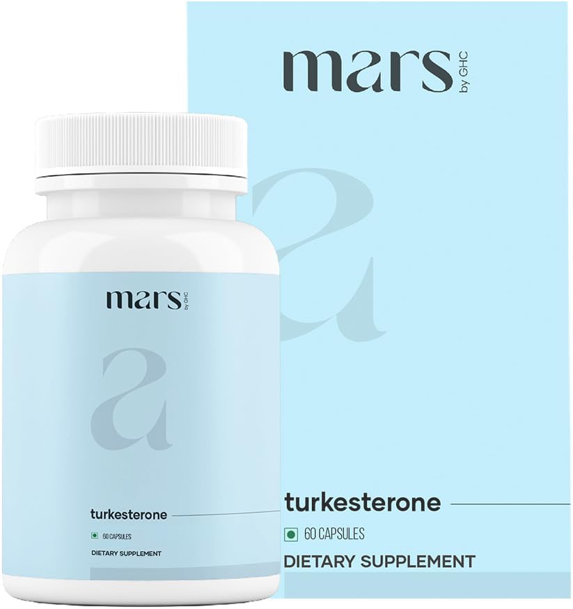 Mars Turkesterone Capsules | with Goat Weed, Ginseng & Bioperine | Plant-Based Herbal Supplement – Pack of 1