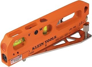 Klein Tools LBL100 Laser Level with Level Bubble Vials, Magnetic, 3-Vial with Leveling Base, Laser Line and Laser Spot