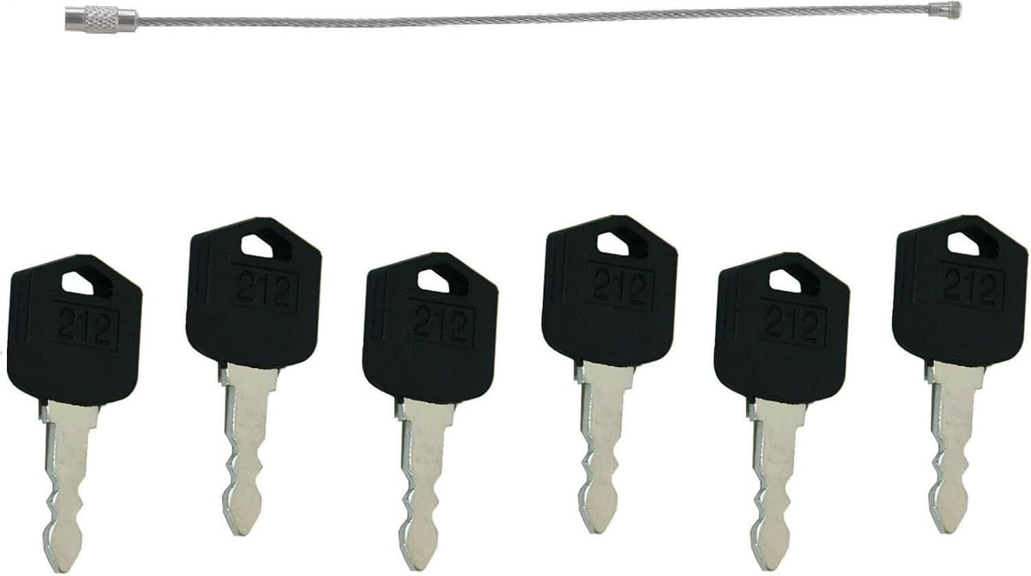 GAOHOU 6PCS Forklift 212 Ignition Key Compatible with Doosan & Daewoo Forklift Skid Steer Ignition Keys Part NO#D554212