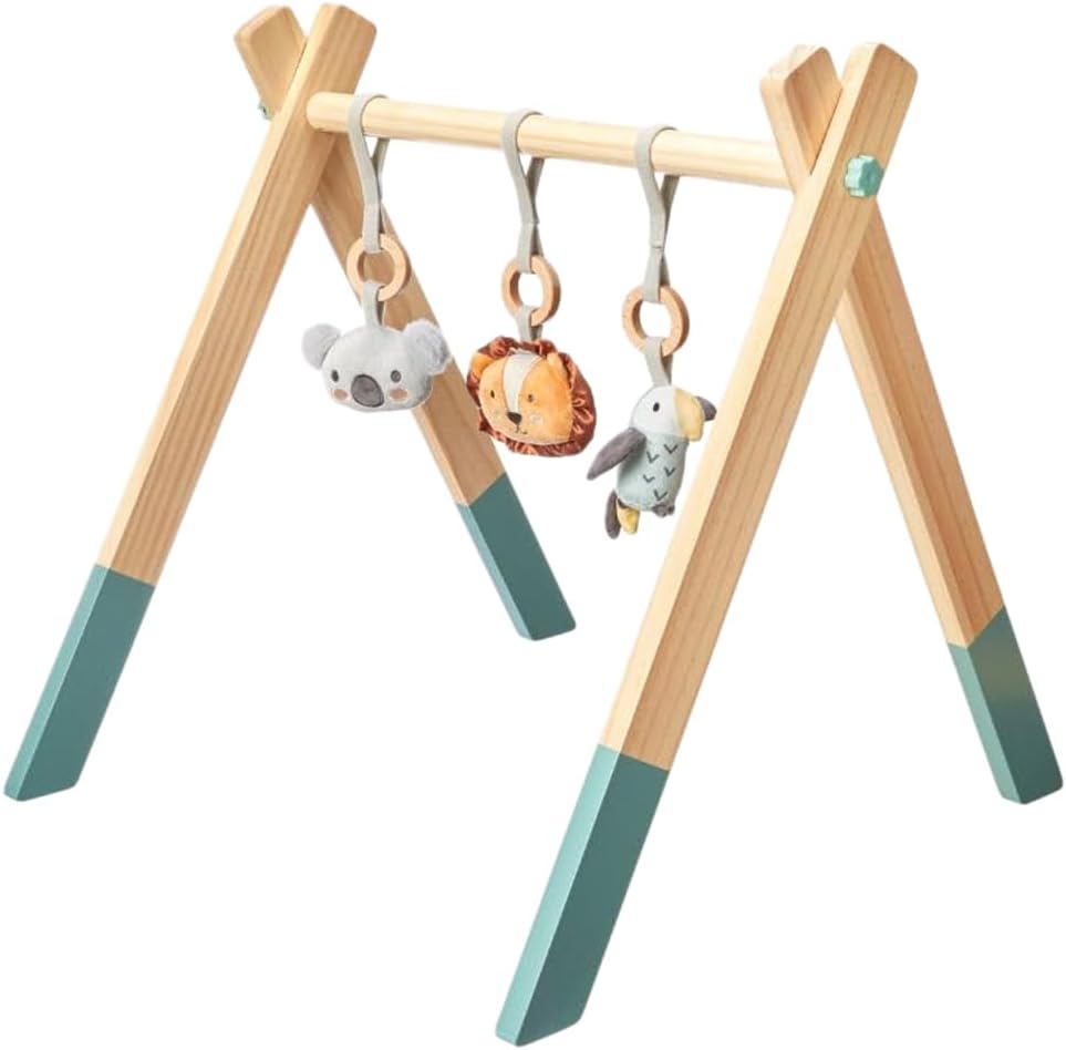 Nuby Baby Wooden Play Gym for Sensory Development, 0M+, Animal Adventures