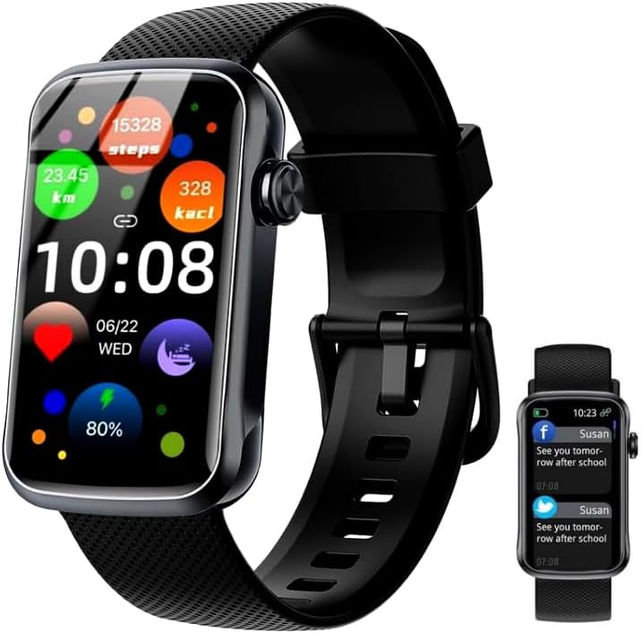Smart Watch, Smartwatch for Men Women with 24 Sport Modes, IP68 Waterproof Fitness Tracker with 24/7 Heart Rate/Sleep/SpO2 Monitor, Step Tracker, Pedometer, Activity Tracker for Android iOS