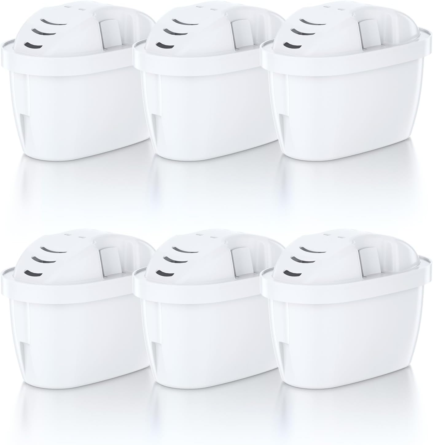 Molifal Water Filter Cartridges Compatible with Brita Maxtra,Maxtra+, 6 Pack for Marella, Style, Elemaris Jugs – 5-Stage Filtration Removes Chlorine, Odor, Metals, BPA-Free, Great for Coffee & Cooking