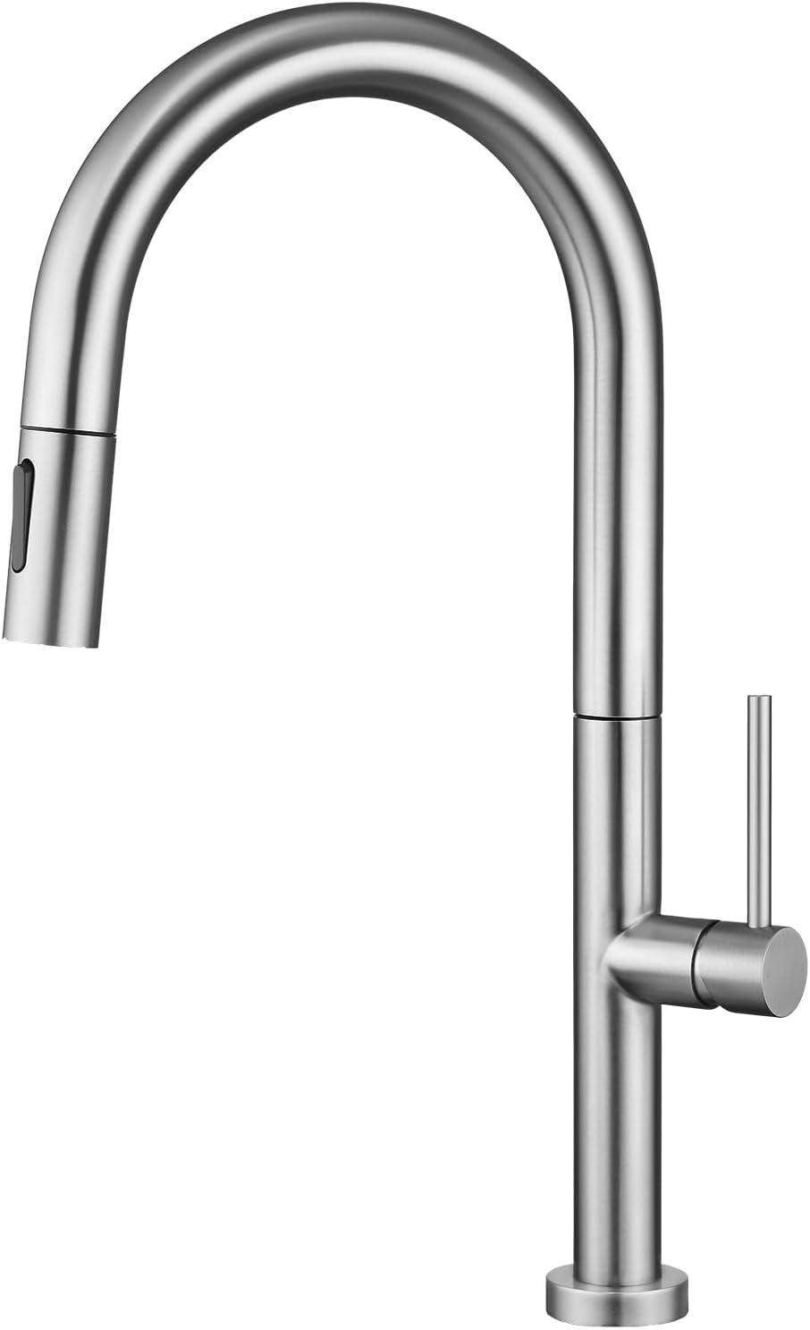 Kitchen Tap, YardMonet Kitchen Mixer Taps with Pull Out Sprayer, Swivel Spout Kitchens Sink Mixer Tap with 2 Modes Spray, Single Lever Water Faucet High Arc Tap for 1 Hole Sink Brushed Steel