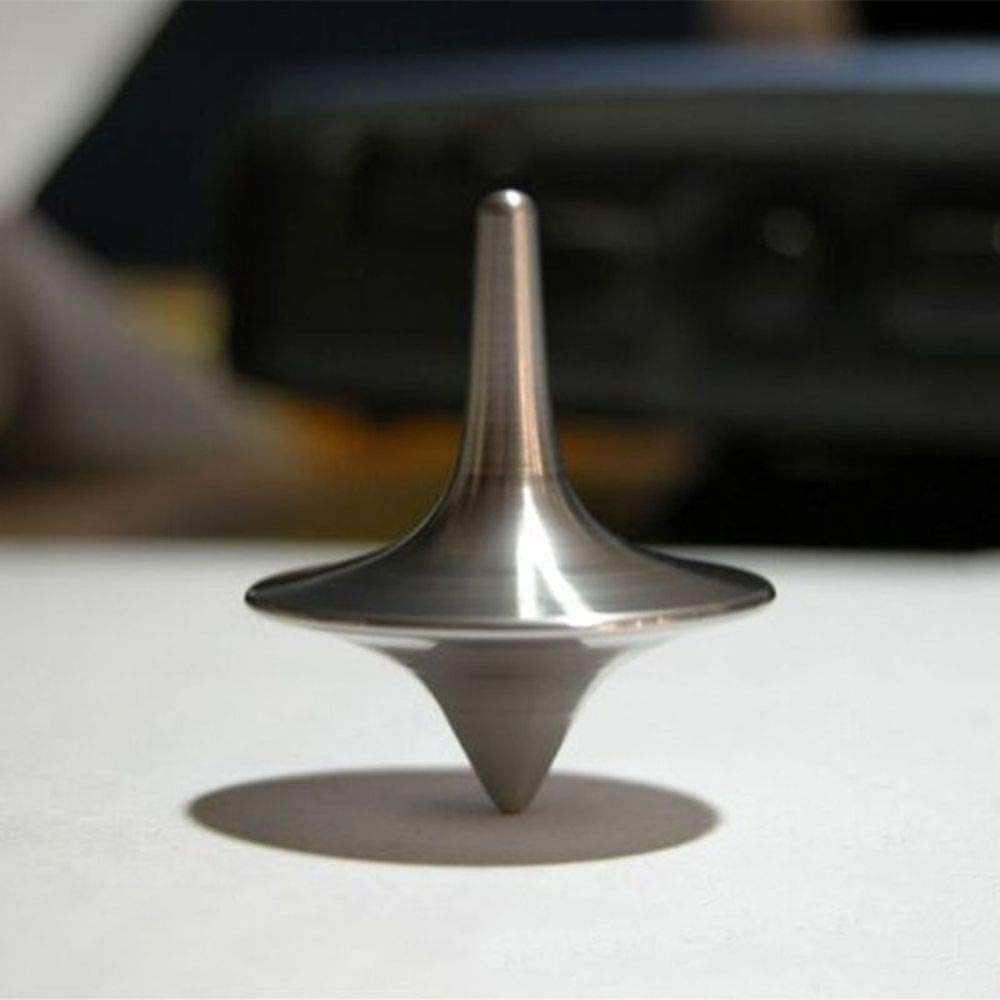 Accurate Spinning Top, Perfect Balance Desktop Gyro Top, Portable Precision Metal Spinner, Vintage Zinc Alloy Desk Little Fidget Gyro Spinning Tops for Adults