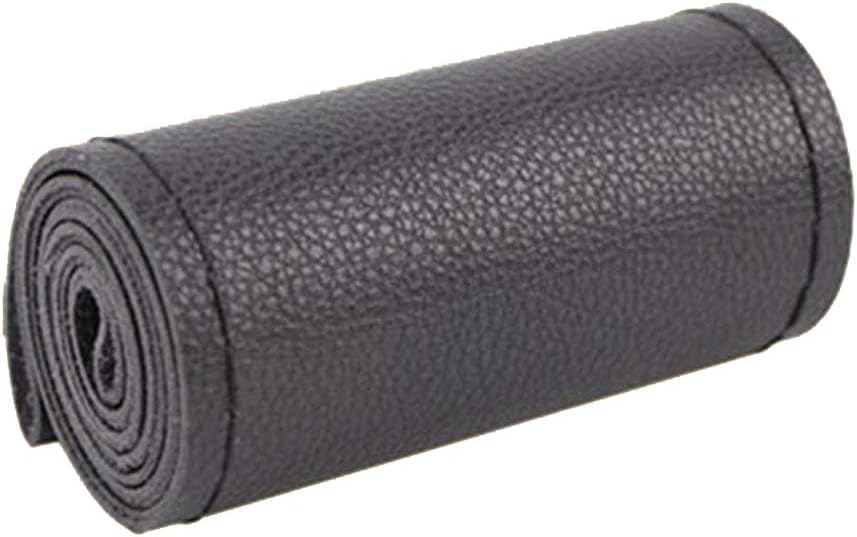 DIY Steering Wheel Covers Made of Soft Leather on the Steering Wheel of the Car with Needle and Thread Interior Accessories Black