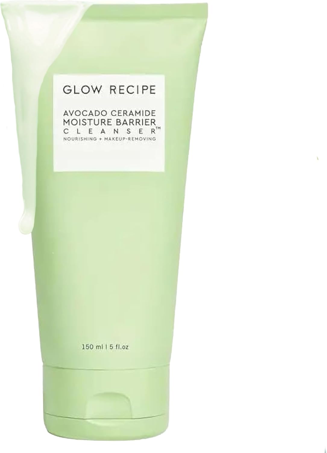 Glow Recipe Avocado Ceramide Moisture Barrier Face Cleanser - Hydrating Facial Cleanser for Dry Skin - Daily Makeup Remover & Gentle Face Wash w/Avocado Oil for Skin Barrier Repair (150ml)