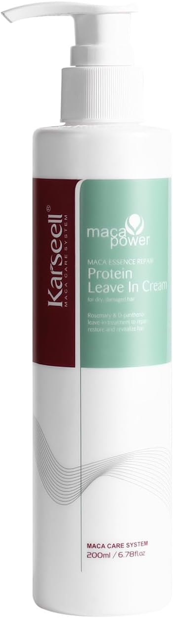 Karseell Repair Protein Cream Leave-In Conditioner Hair Treatment Organic Protein Cream for Dry Damaged Hair 200ml / 6.78 fl.oz