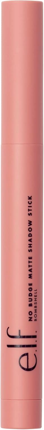 e.l.f. Cosmetics No Budge Matte Eyeshadow Stick, One-Swipe Cream Eyeshadow Stick, Long-Wear & Crease Resistant, Matte Finish, Bombshell