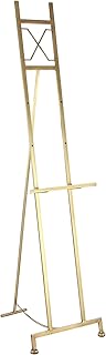 Deco 79 Metal Large Free Standing Adjustable Display Stand 3 Tier Easel with Chain Support, 16" x 19" x 57", Gold