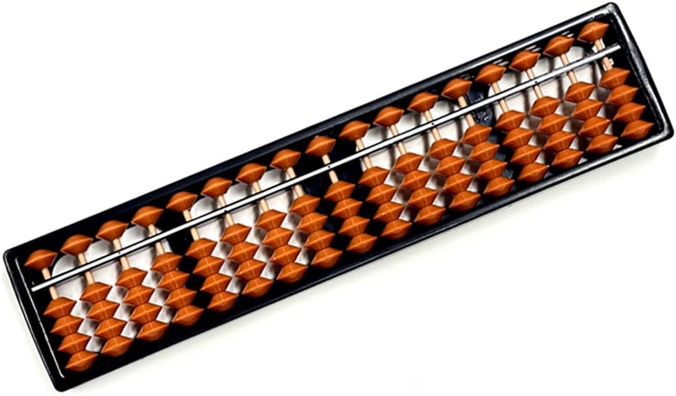 Professional Soroban Abacus, 17 Column, 10.5 inch Length, Math Learning Tool for Adults and Children, Brown