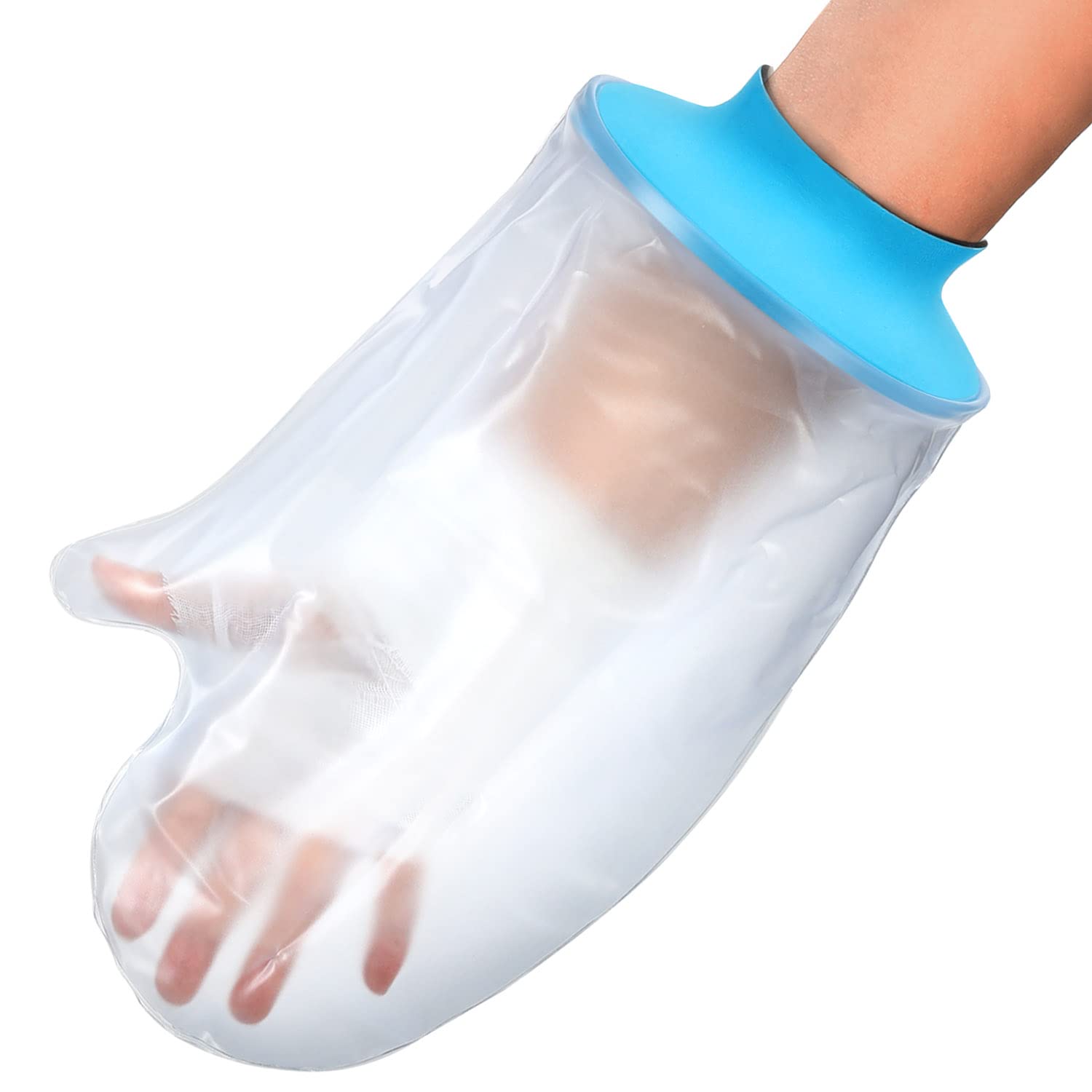Waterproof Hand Cast Cover for Shower Adult Bath Watertight Wrist Wound Protector Resuable Bandage Sleeve Bags for Broken Hand, Wrist, Fingers, Surgery Burns
