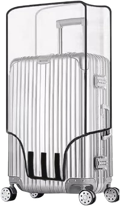 Clear Suitcase Cover - 20 22 24 26 28 30 Inch PVC Waterproof Luggage Cover - Top and Side Handle Gap Suitcase Protector (20 Inch)